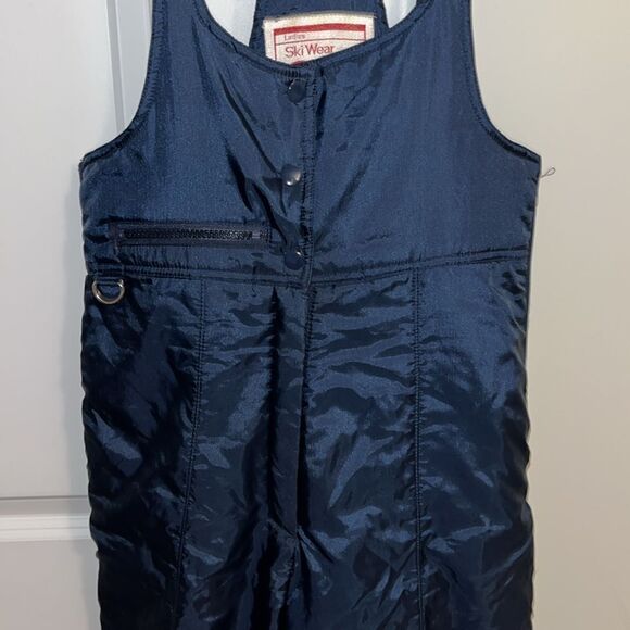VINTAGE Blue JC Penney Snow Bib Overall Ski Snowboard Pants Women's Size Small S - Picture 2 of 6